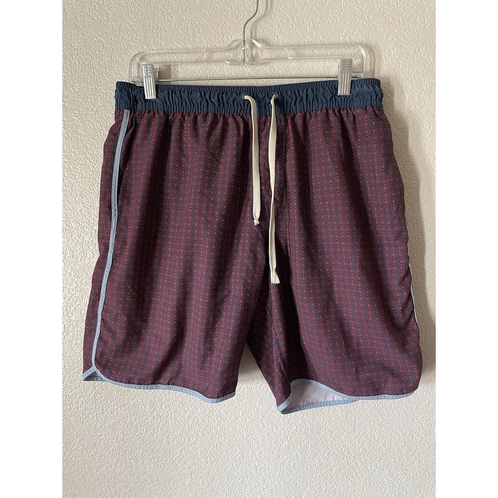 Fair Harbor Shorts Men Large Red Lined Athletic Drawstring Hybrid Swim